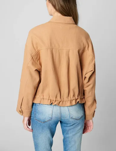 Vista 3 de BLANKNYC Ropa de lujo para mujer, chaqueta de lino con bolsillos, abrigo cómodo y elegante