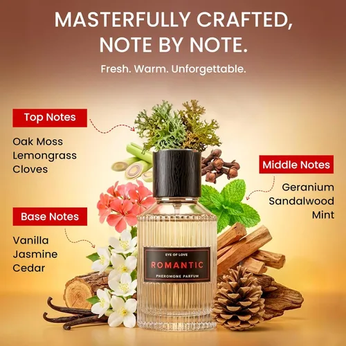 Vista 3 de Eye Of Love - Parfum de feromonas románticas de lujo para hombres, 1.7 onzas líquidas, colonia cítrica especiada cálida para uso diario y de noche