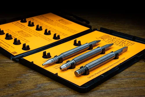 Vista 3 de SpringTools CA198 - Juego de carpintería de 3 piezas con iniciador de uñas, juego de uñas, cincel de madera, punzón central