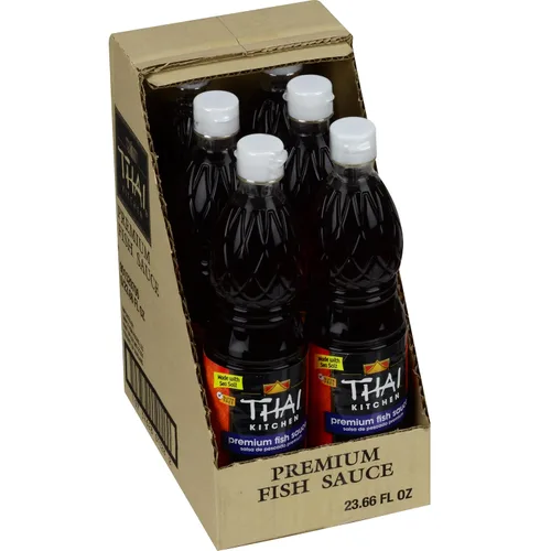 Vista 8 de Salsa de pescado premium Thai Kitchen, 23.66 fl oz - Una botella de 23.66 onzas líquidas de salsa de pescado elaborada para aderezos y marinadas