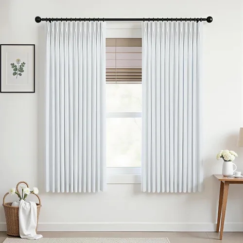 Vista 13 de Mrs.Naturall Cortinas de cocina beige de 42 x 45 pulgadas de largo para cortinas opacas pequeñas