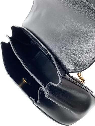 Vista 4 de Lita - Bolso bandolera pequeño de cuero Negro