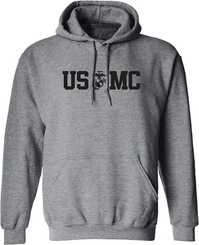 Vista 7 de zerogravitee USMC Eagle Globe Anchor - Sudadera con capucha para adulto Verde(Military Green)