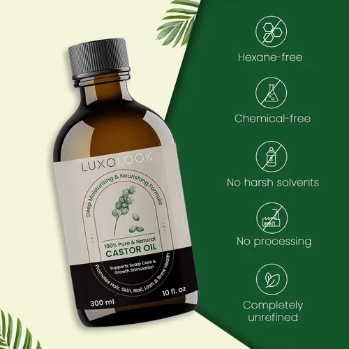 Vista 7 de Aceite de ricino puro (10 onzas), aceite de ricino 100% prensado en frío para el crecimiento del cabello, piel, cejas, pestañas de ojos, uñas