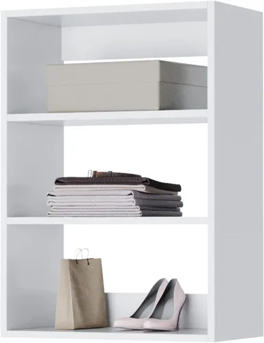 Vista 9 de Modular Closets Vista Collection - Unidad organizadora de armario integrada de madera con torre corta (gris, 18 pulgadas de ancho)
