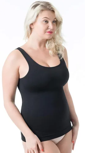 Vista 2 de EUYZOU Camiseta sin mangas con control de abdomen para mujer, sin costuras, moldeadora de cuerpo