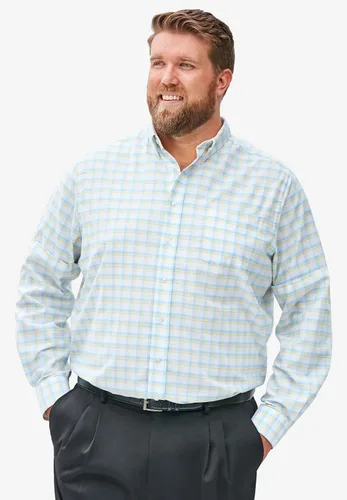 Vista 5 de KingSize Camisa de vestir Oxford sin arrugas para hombre, talla grande y alta