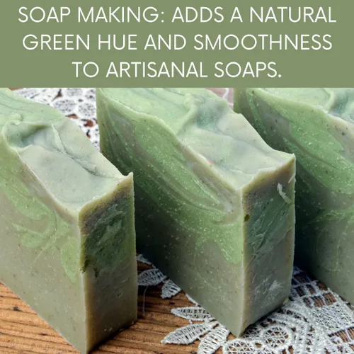 Vista 6 de Arcilla verde marino glacial 100% natural para máscaras faciales, cremas, envolturas corporales, exfoliaciones suaves y exfoliantes, estiramiento