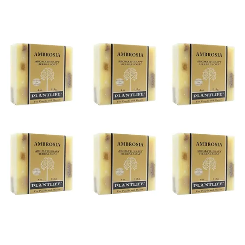 Vista 39 de Plantlife Ambrosia - Jabón hidratante y calmante para tu piel, hecho a mano con ingredientes a base de plantas, hecho en California en barra de 4