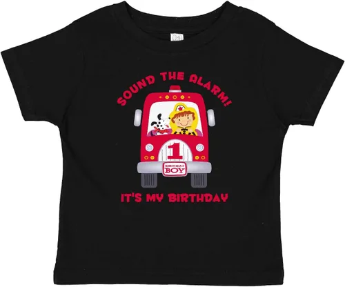 Vista 11 de inktastic Fire Truck 1st Birthday Boy Baby T-Shirt 0020 Blanco