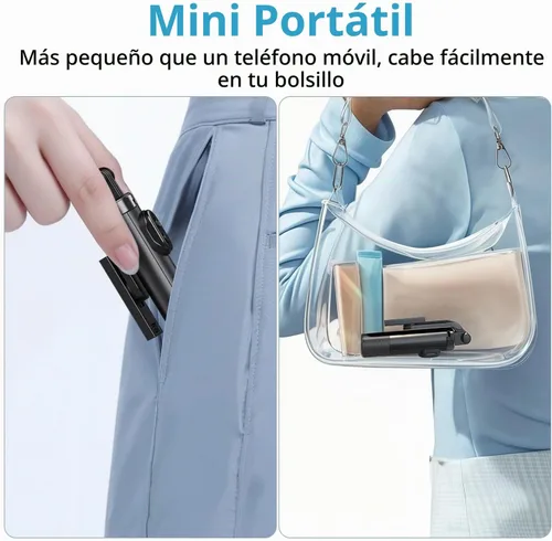 Vista 2 de Mini trípode para selfie, trípode flexible de bolsillo, agarre para teléfono Android para teléfono, portátil, tamaño pequeño, para viajes, teléfono