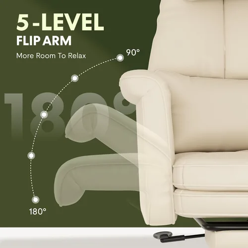 Vista 5 de FLEXISPOT Silla de oficina grande y alta de gran tamaño, reposabrazos abatibles de 180° para mascotas y leggings cruzados, silla de escritorio