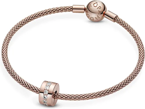 Vista 5 de PANDORA Joyería brillante espaciador de fila de circonita cúbica en rosa Metal Circonita cúbica