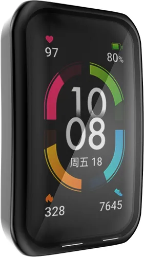Vista 3 de Funda protectora de pantalla compatible con Huawei Honor Band 6, ultrafina y suave, chapada en TPU, carcasa completa, accesorios para reloj