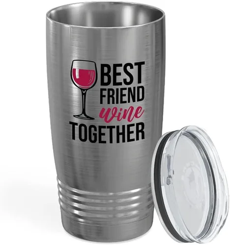 Vista 16 de Vaso vikingo edición negra para amantes del vino, 20 onzas, cualquier amigo del vino es un amigo del vino, cerveza casera y vino barman amantes