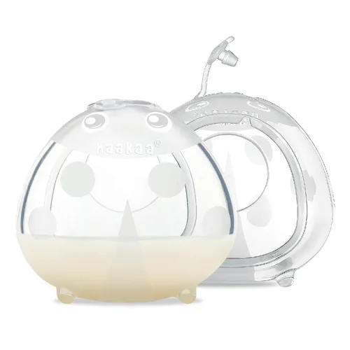 Vista 10 de Haakaa Ladybug - Colector de leche materna – 1 taza de lactancia de silicona, protector de mama reutilizable y receptor de leche para madres que