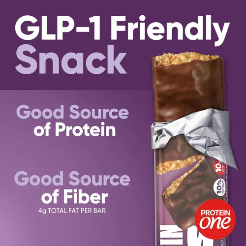 Vista 3 de Protein One Barras de proteína de 90 calorías, chocolate con mantequilla de maní, aptas para Keto, 5 unidades, 4.8 onzas