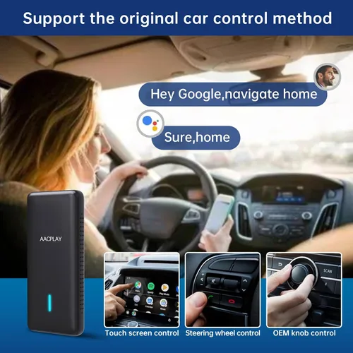 Vista 3 de AACPLAY El adaptador inalámbrico Android Auto para automóvil convierte Android Auto con cable a inalámbrico, Android Auto Dongle inalámbrico