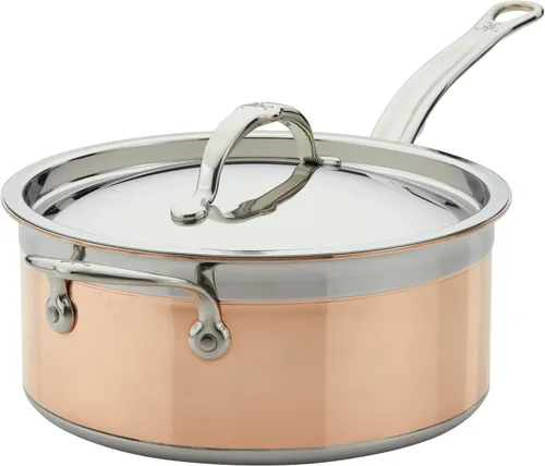Vista 11 de Hestan - Colección CopperBond - Sartén de cobre 100% puro, compatible con placas de inducción, 2 cuartos de galón