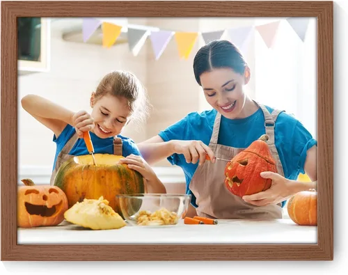 Vista 18 de Impresiones de lienzo personalizadas enmarcadas con tus fotos, impresión personalizada de foto a lienzo, regalos para parejas, amigos, familia, Negro