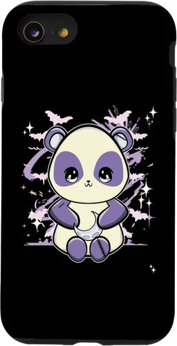 Vista 13 de Funda gótica pastel pastel con panda para iPhone 15