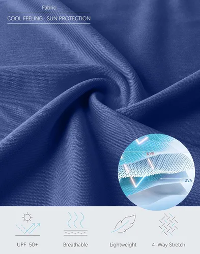 Vista 3 de Camisa polo de manga larga para hombre, ligera, protección solar UPF 50+, camisas geniales para hombres, trabajo, pesca, al aire libre