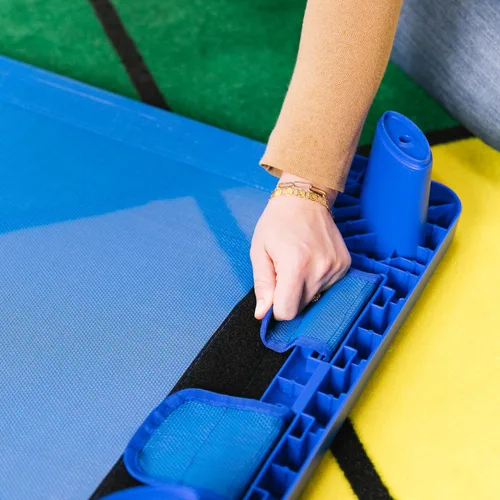 Vista 10 de ECR4Kids Cama/catre estándar para niños pequeños (Paquete de 6), Azul, 1 Breathable mesh, GREENGUARD Gold Certified, 75 lb capacity, space-saving