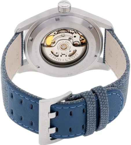 Vista 2 de Hamilton Reloj automático H70605943 Khaki Field de 1.654in para hombre, Azul