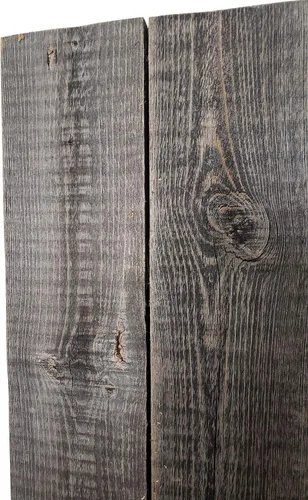 Vista 6 de Letrero de madera rústica envejecida DIY en blanco (gris envejecido, 11"x36")
