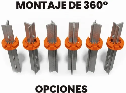 Vista 3 de Lock Jawz T-360 Electric Fence T-Post Aislador - Naranja (Cantidad a granel: 100)