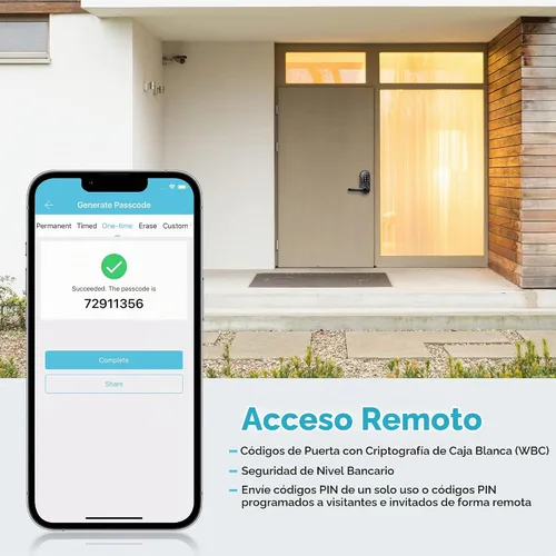 Vista 7 de Sifely Keyless Entry Smart Lock - Acceso de huellas dactilares y teclado, manija de puerta delantera, color negro