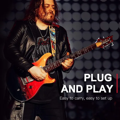 Vista 8 de Xvive Sistema inalámbrico de guitarra U2 con transmisor y receptor para guitarras eléctricas, bajo, violín (negro) Baja latencia de 5 ms, duración