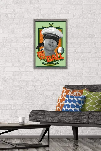 Vista 2 de Trends International Caddyshack - Póster de pared Be the Ball, 14.725 x 22.375 pulgadas, versión enmarcada de madera de granero