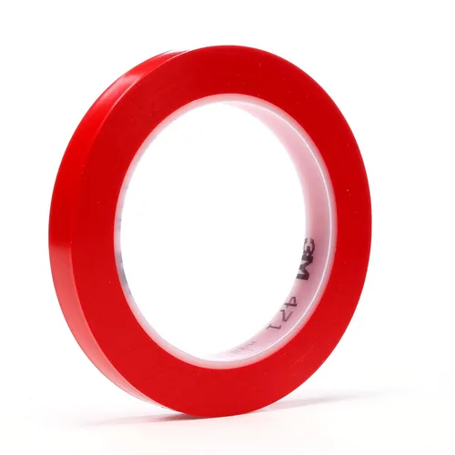 Vista 12 de 3M Cinta de vinilo 471, Rojo, 1 1/2 in x 36 yardas, 5.2 mil, 24 rollos por caja