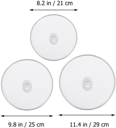 Vista 2 de 3pcs Stainless Steel Fry Pan Splatter Screen, Fine Mesh Oil Guard