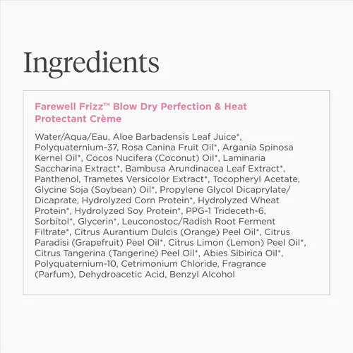 Vista 10 de Briogeo Farewell Frizz Blow Dry Perfection & Heat Protectant Crème, Crema para cabello anti frizz con aceite de argán para peinar, libre