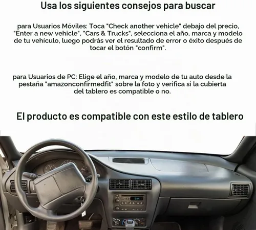 Vista 2 de Yiz Alfombrilla de cubierta de tablero para Chevy Chevrolet Cavalier 1995 Negro