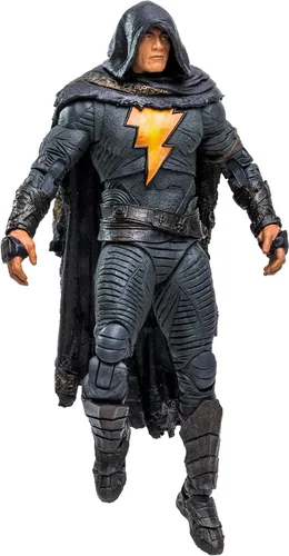 Vista 2 de McFarlane Toys DC Black ADAM Movie 7IN Figuras - ADAM negro con capa DC Multiverse Movie Figura de acción de 7 pulgadas Black Adam - Disfraz