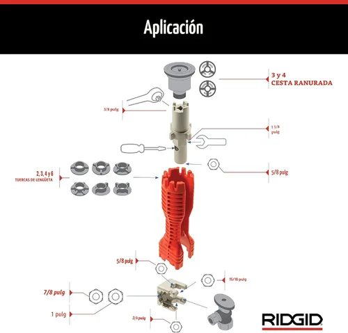 Vista 8 de RIDGID 57003 EZ Change Llave de Fontanería para Instalación y Remoción de Grifos
