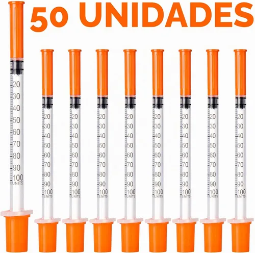 Vista 2 de Paquete de 50 jeringas U-100, jeringas desechables 30G 5/16