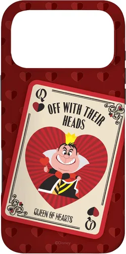 Vista 22 de Disney Carcasa para iPhone 17, diseño de villanos, la reina de corazones con sus cabezas, color rojo