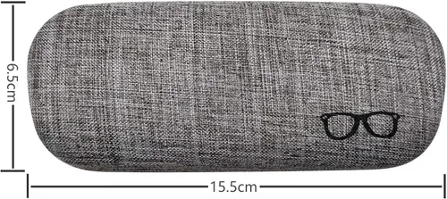 Vista 4 de Paquete de 3 fundas rígidas para lentes de lino fundas grandes para lentes concisas Color múltiple