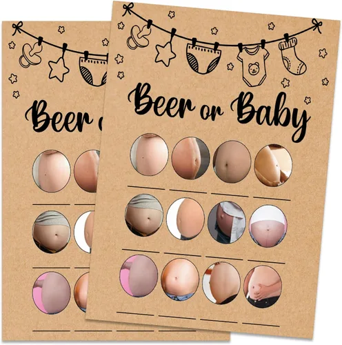 Vista 23 de Baby ABC Juego de Baby Shower, 30 unidades, kraft, juego de mesa, todas las edades, inglés, cartulina, manual, unisex, baby shower y alfabeto