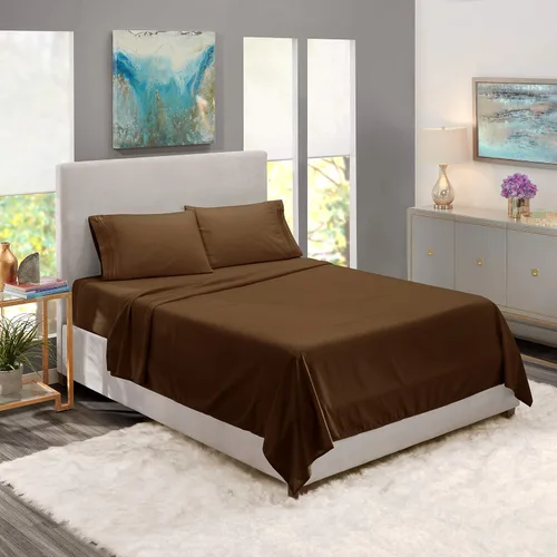 Vista 10 de Juego de 3 piezas, ropa de cama suave de lujo de tejido satinado de 100% algodón de 800 hilos, el mejor juego de 3 piezas de calidad premium, fácil