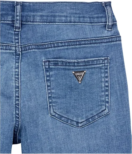 Vista 4 de GUESS Pantalones cortos de mezclilla elásticos Crystal Strass para niña
