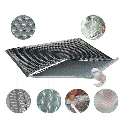 Vista 4 de Sobres de burbujas Cool Shield, sobres acolchados térmicos autoadhesivos con aislamiento térmico hechos de burbujas térmicas reflectantes para envío
