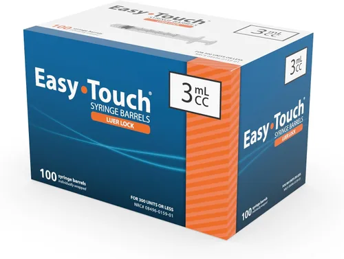Vista 11 de EasyTouch Luer-Lock barril de jeringas, jeringa de 1ML, paquete de 100
