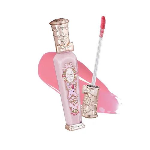 Vista 12 de Flower Knows Violet Strawberry Rococo Glowy Lip Gloss, Hot Pink Shimmer G02 Bebida de frambuesa