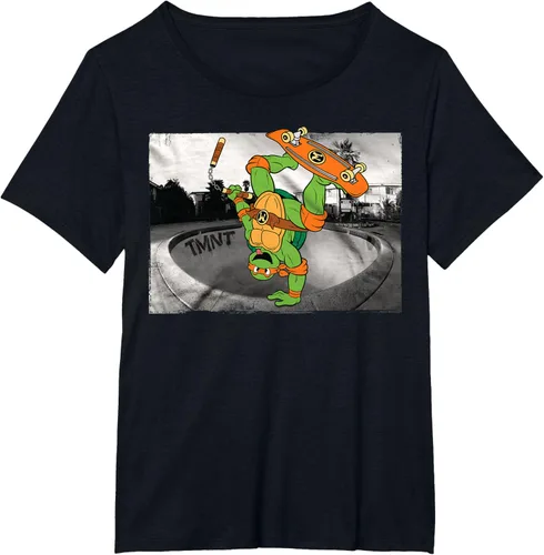 Vista 24 de Teenage Mutant Ninja Turtles Michelangelo - Camiseta de patinaje, Negro, S