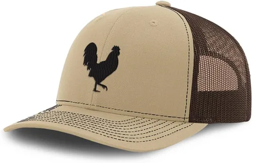 Vista 12 de Gorra de béisbol personalizada Gallo Sombra Gallo Silueta Bordado Malla Poliéster Embroidered Men & Women rooster trucker hat